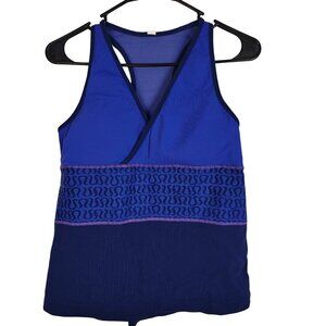Lululemon Women's Whisper Racerback Tank Top With Padding Purple Blue Size 12